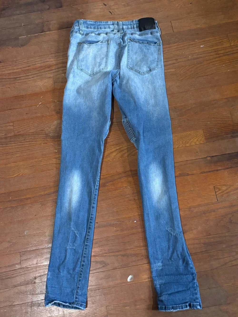 Men's Blue Patchwork Slim Jeans rue 21